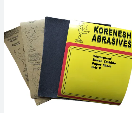 KORENISH Abrasives Waterproof Silicon Carbide Sand Paper Sheet